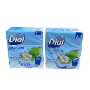 Dial Coconut Water Gentle Cleansing Skin Care Bar Soap 3 Count (2 Pack)